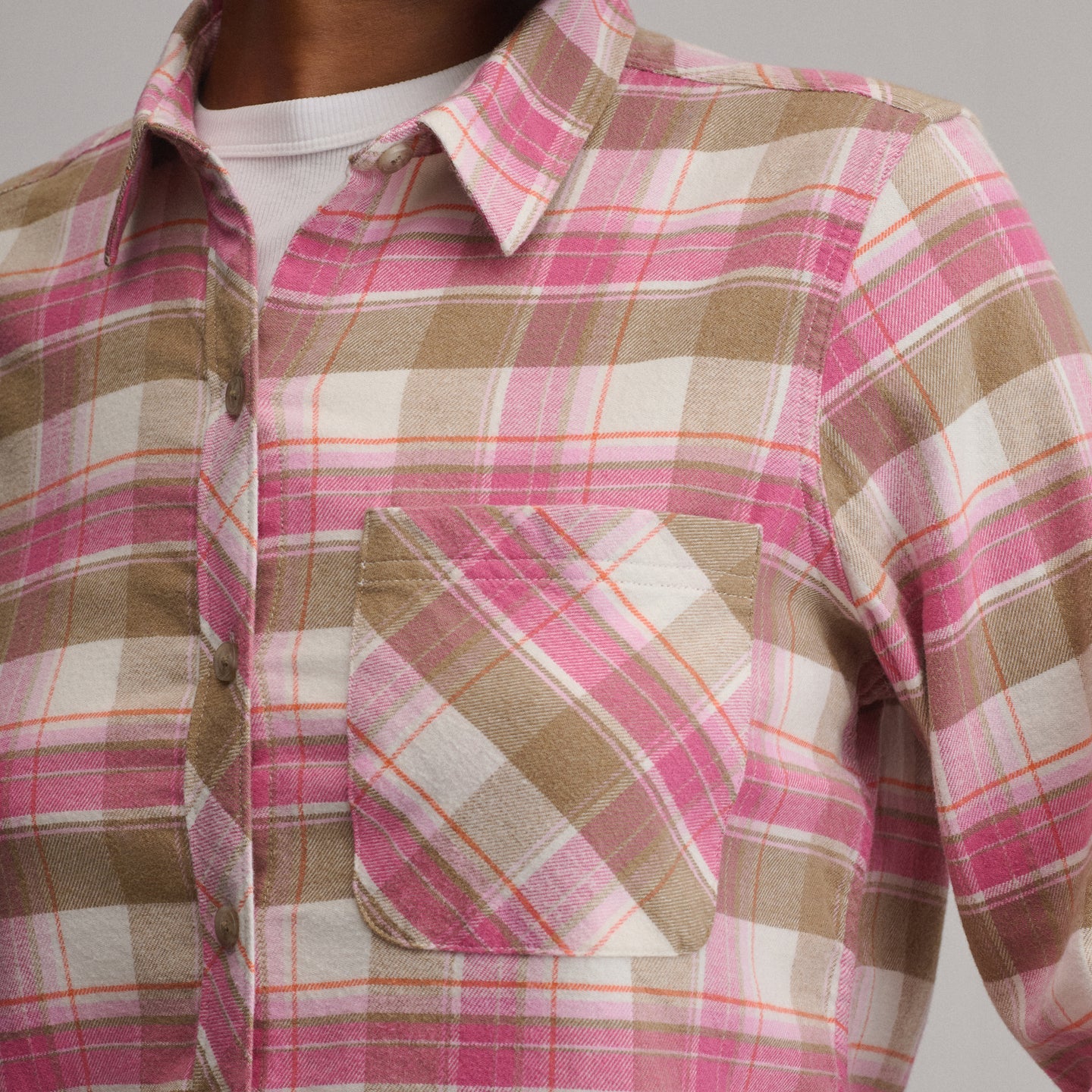 Women's W Field Flex Flannel Shirt-Camel-3