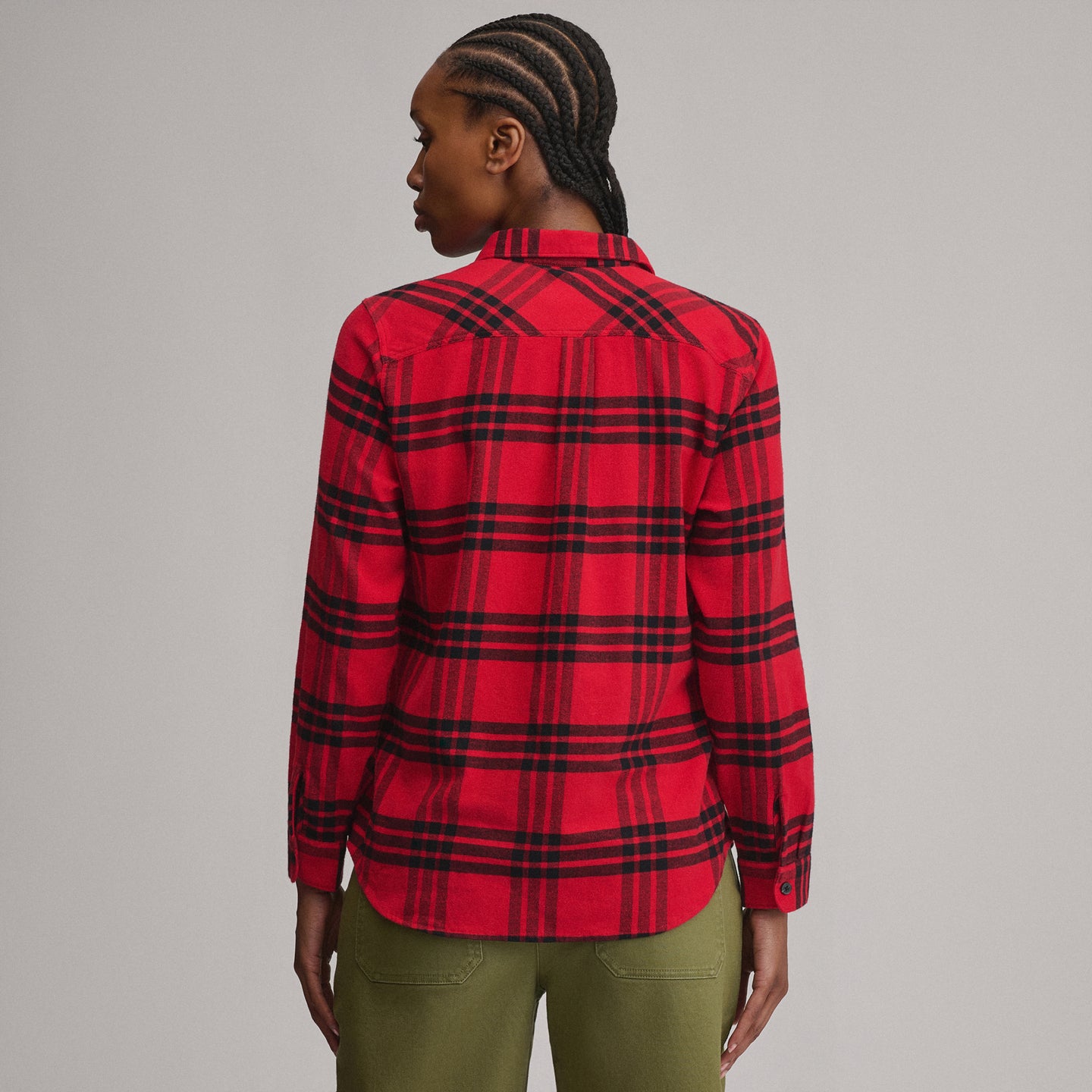 Women's W Field Flex Flannel Shirt-Holly Red-6