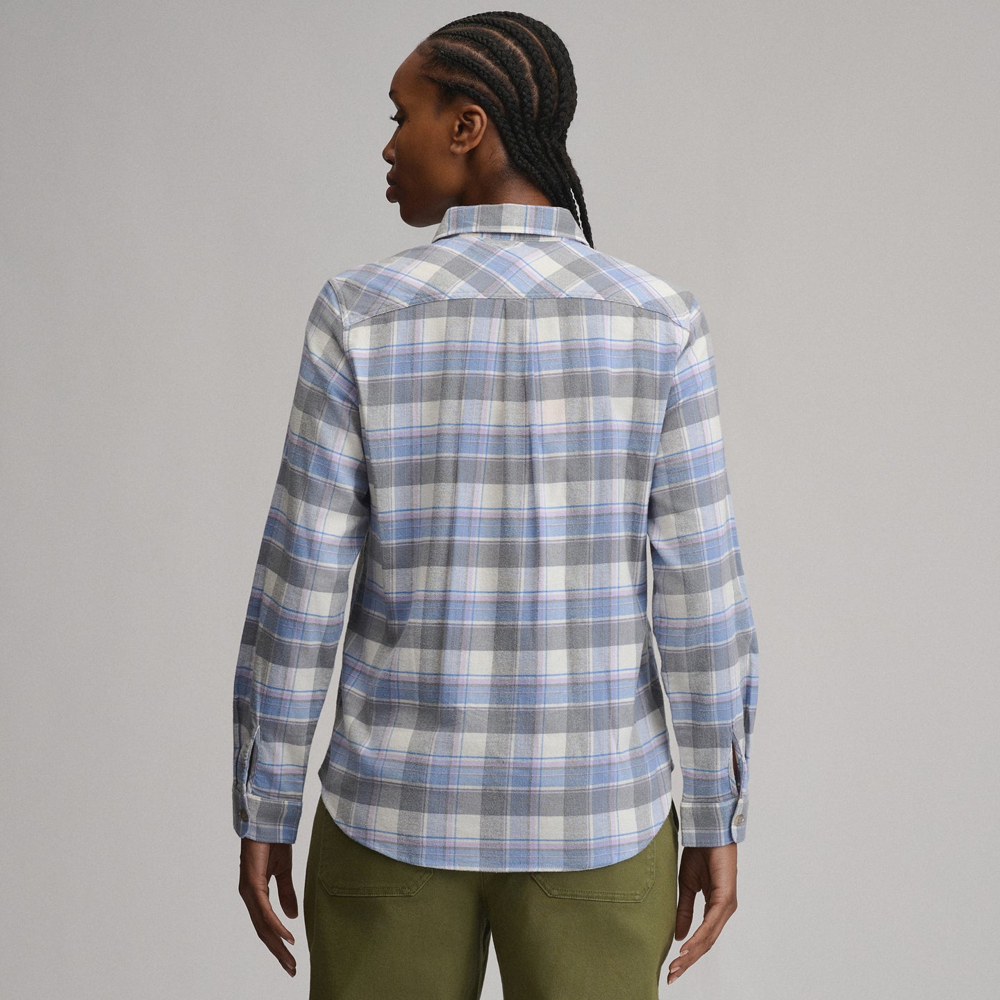 Women's W Field Flex Flannel Shirt-Heather Gray-10