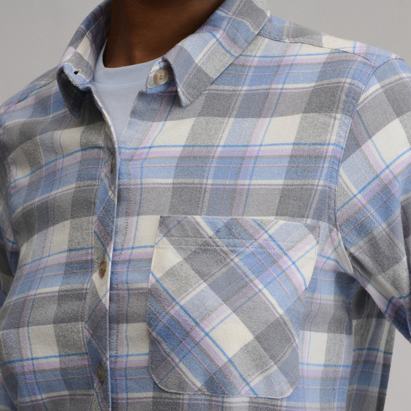 Women's W Field Flex Flannel Shirt-Heather Gray-11