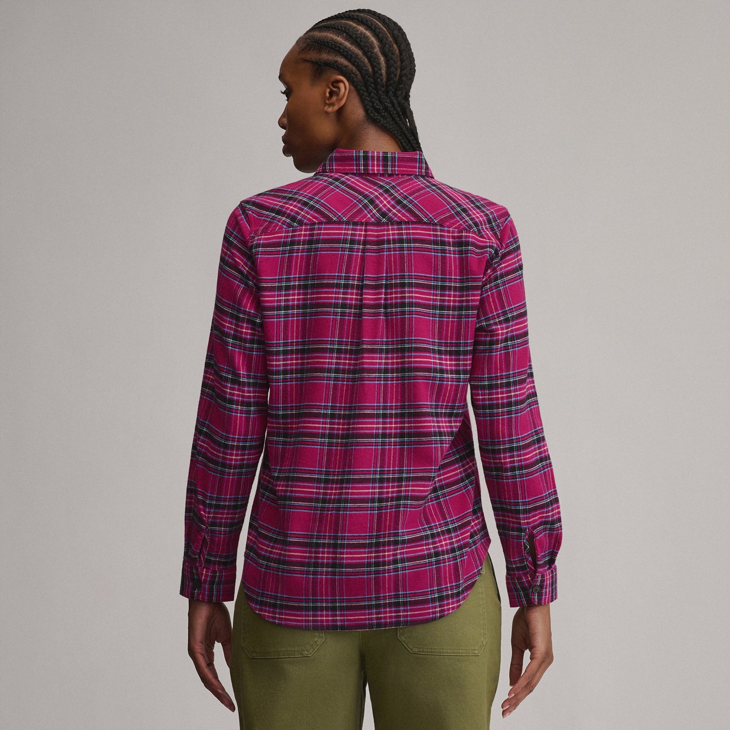 Women's W Field Flex Flannel Shirt-Wine Berry-14