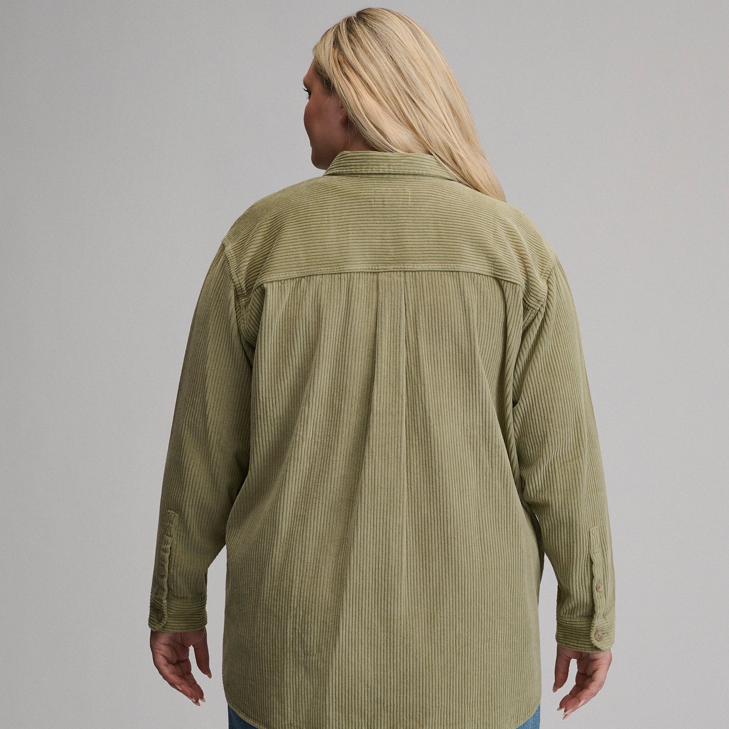 Women's Canyons Corduroy Boyfriend Overshirt-Dusty Sage-2