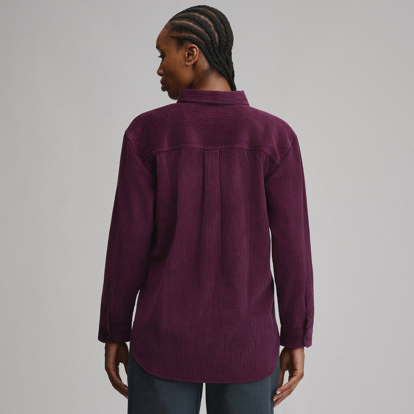 Women's Canyons Corduroy Boyfriend Overshirt-Rosewood-2