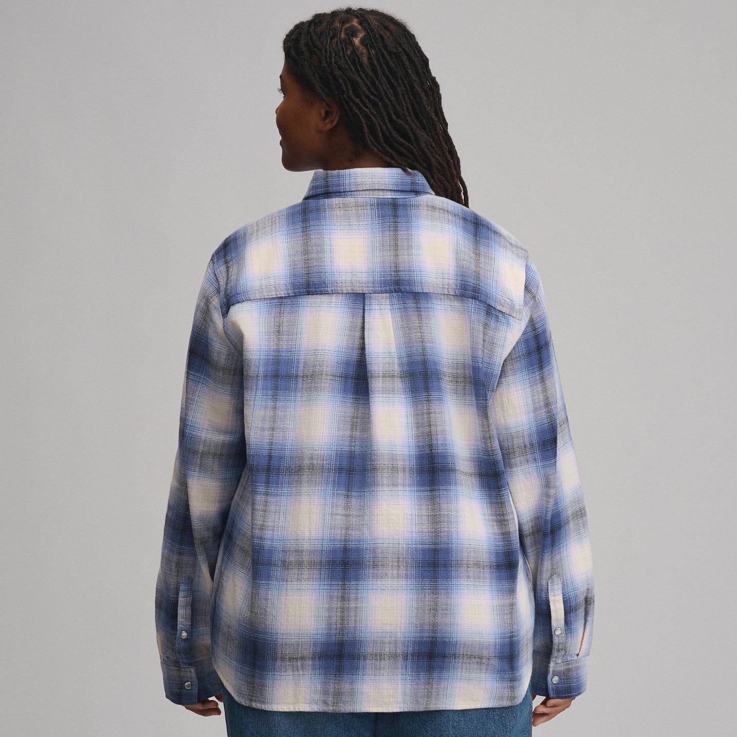 Women's Long-Sleeve Western Button-Down Shirt-Dark Horizon-2