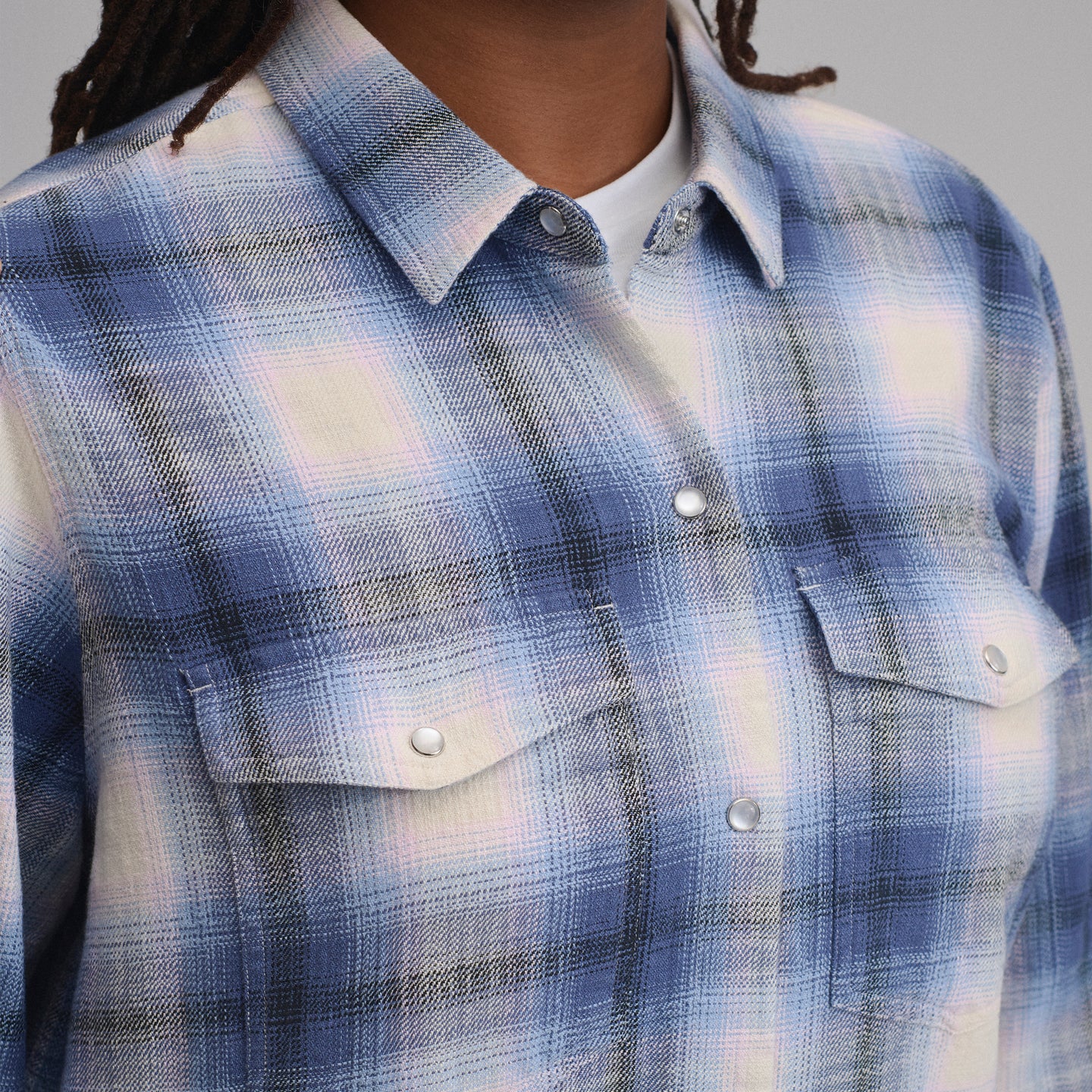 Women's Long-Sleeve Western Button-Down Shirt-Dark Horizon-3