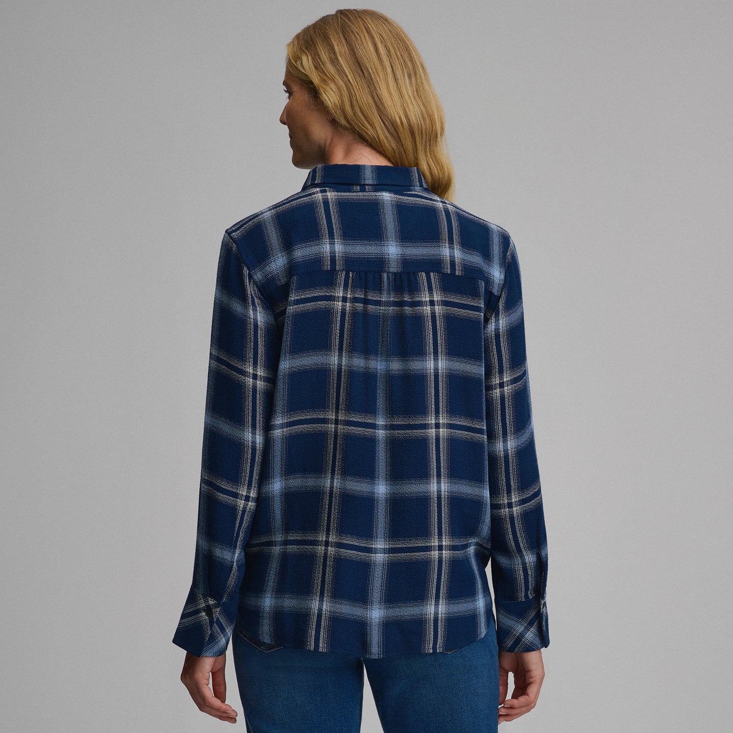 Women's Long-Sleeve Softened Button-Down Shirt-Brook-2