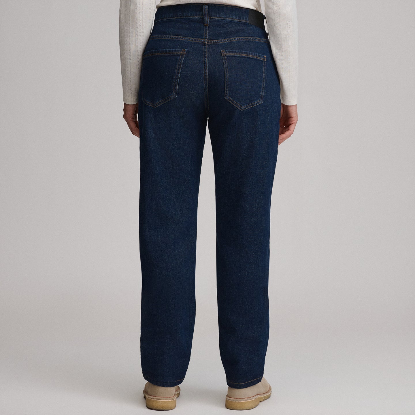 Women's Boyfriend Flannel Lined Jean-Aged Blue-2