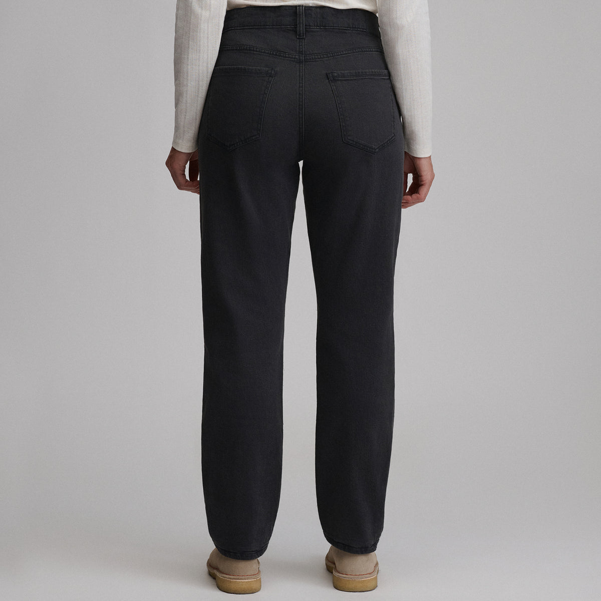 Women's Boyfriend Flannel Lined Jean-Cinder-7