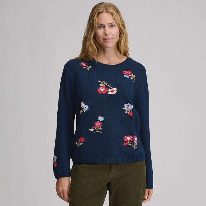Women's Floral Crewneck Sweater