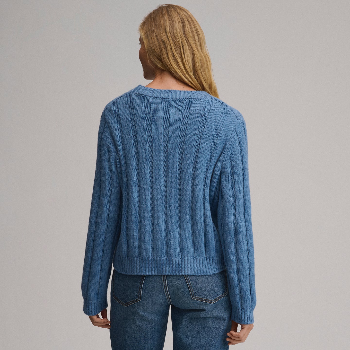 Everloft Cable Cardigan-Dk Chambray-6