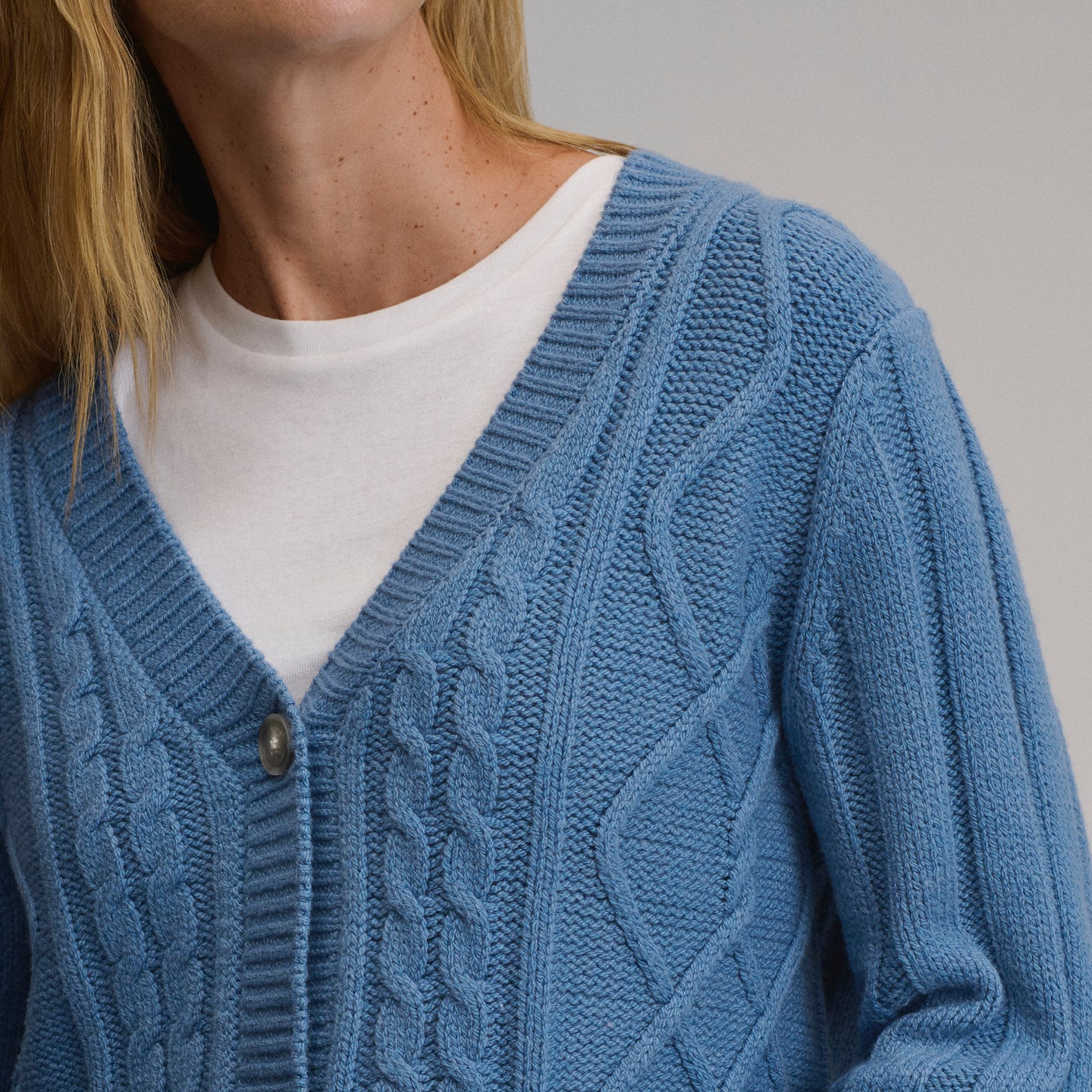 Everloft Cable Cardigan-Dk Chambray-7