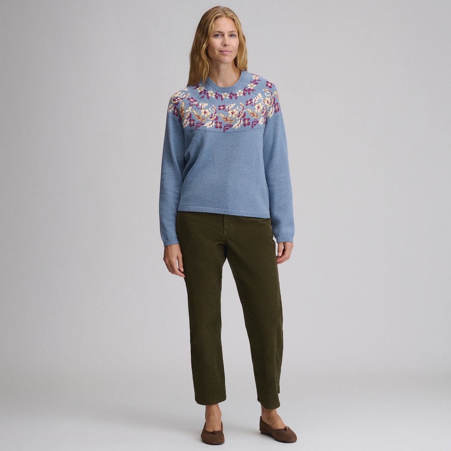 Placed Intarsia Sweater-Dark Horizon-4