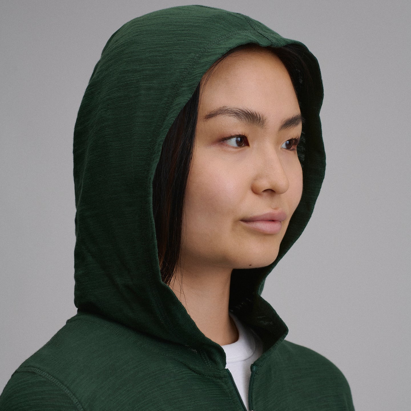 Women's Waverly Cotton Slub Full-Zip Sweatshirt-Dark Mint-28
