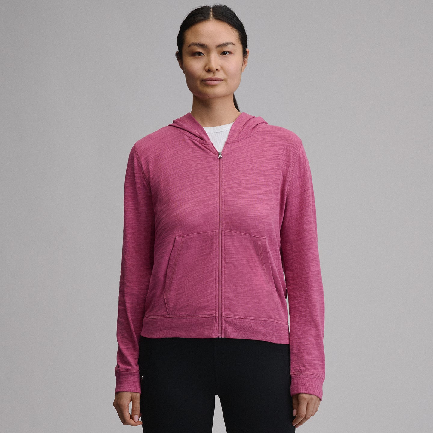 Women's Waverly Cotton Slub Full-Zip Sweatshirt-Dusty Rose-30