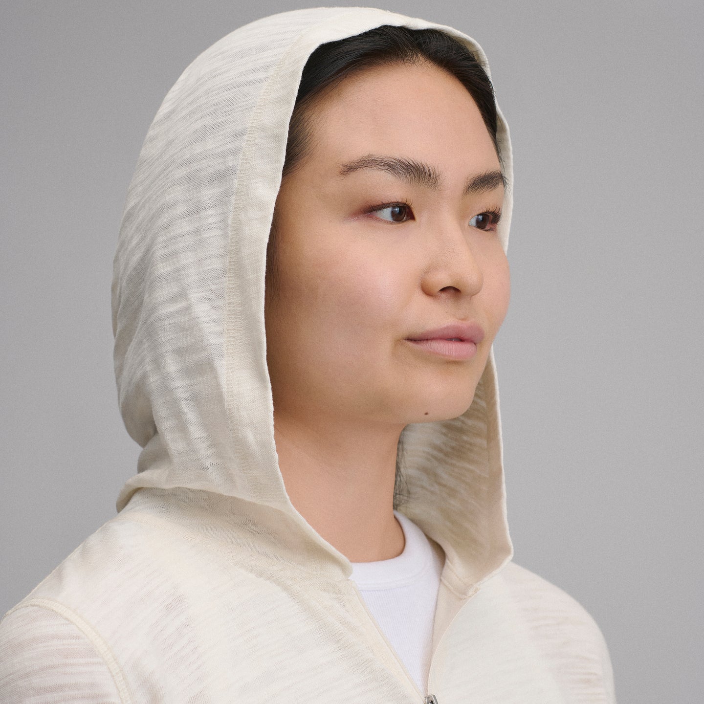 Women's Waverly Cotton Slub Full-Zip Sweatshirt-Ivory-38