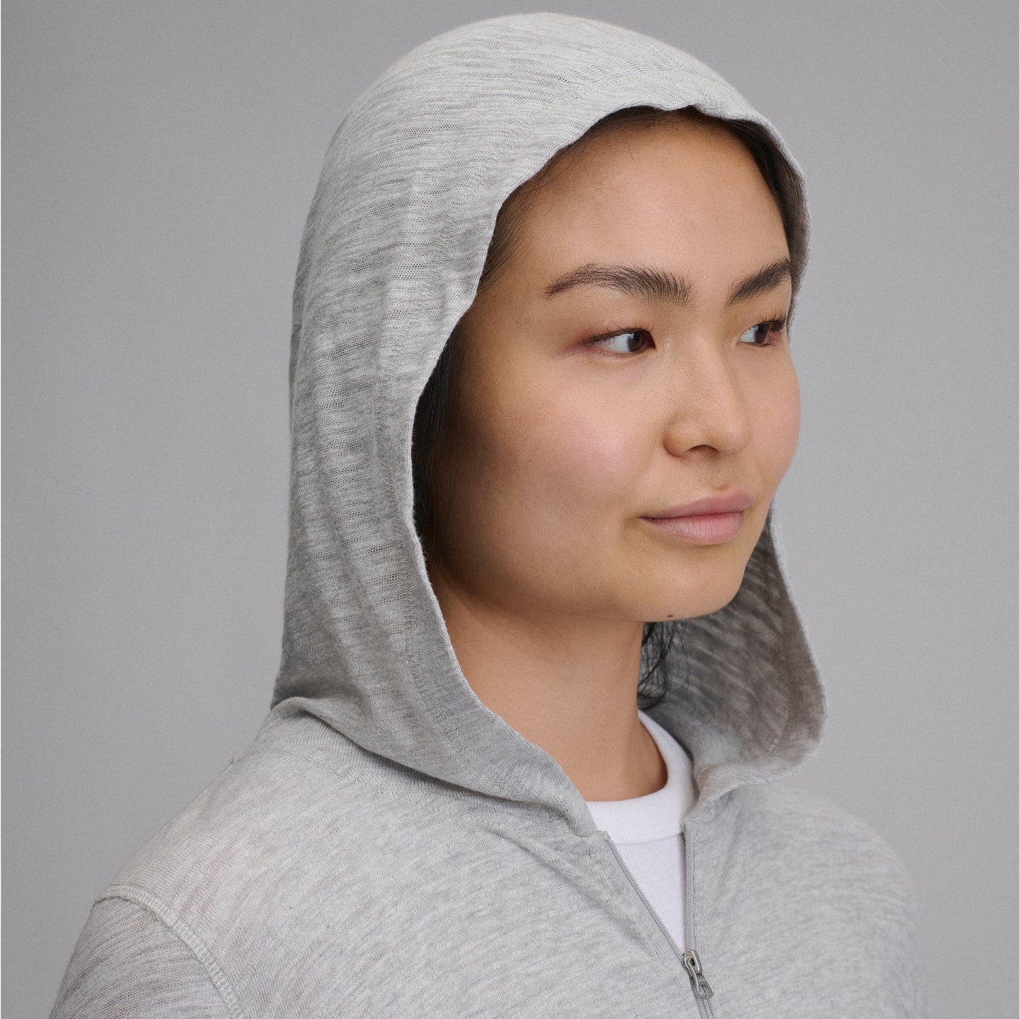 Women's Waverly Cotton Slub Full-Zip Sweatshirt-Light Hthr Gray-43