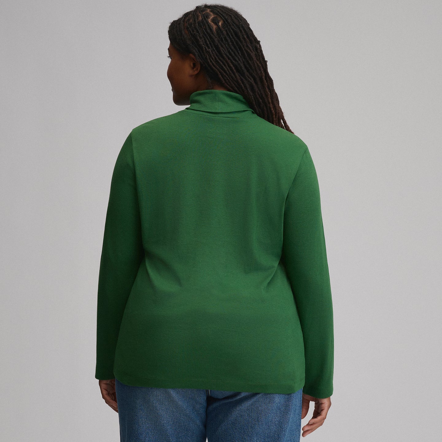 Women's Long-Sleeve Everyday Turtleneck-Dark Mint-2