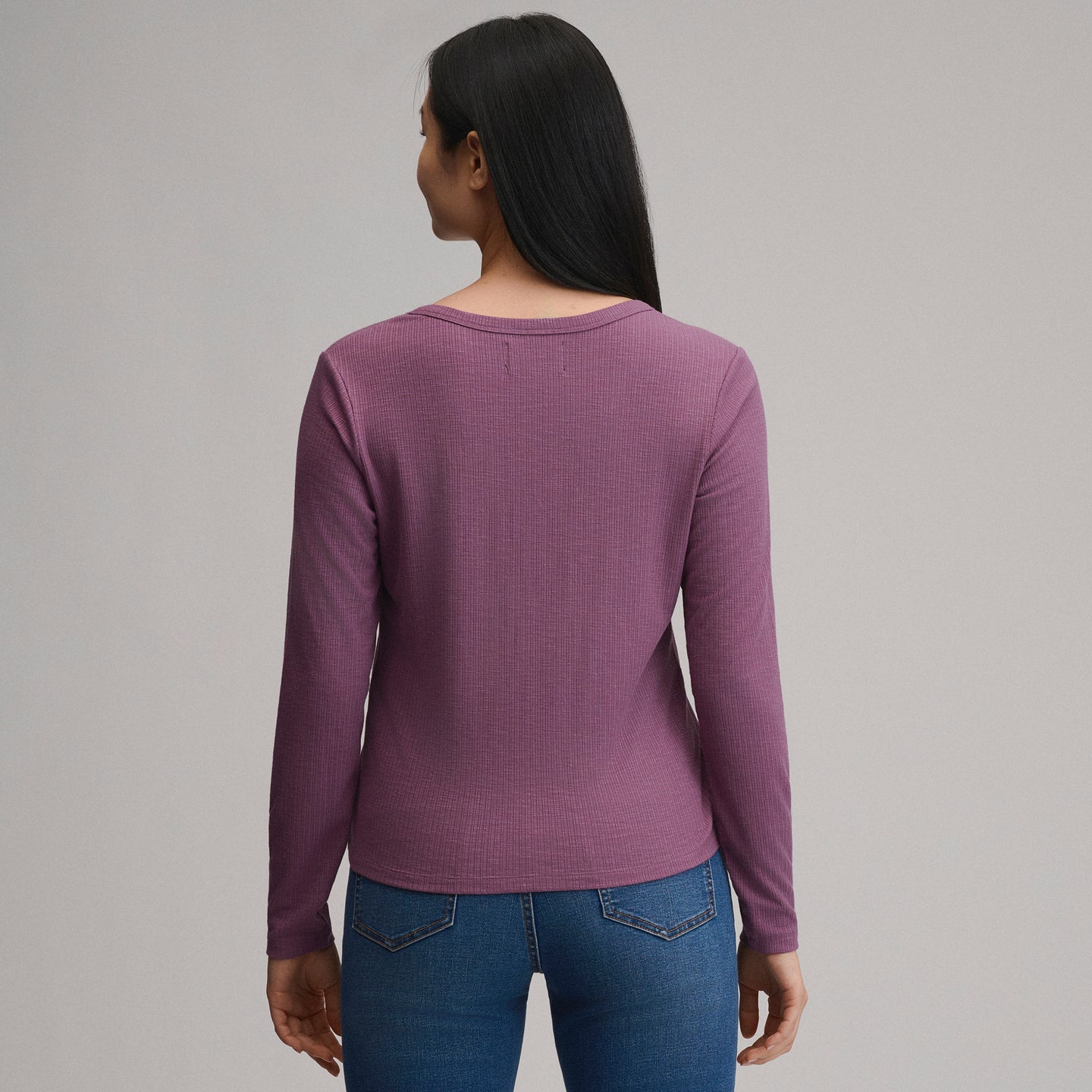 Multi Button LS Henley-Deep Wisteria-6