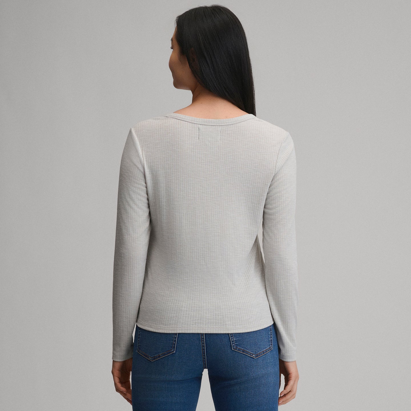 Multi Button LS Henley-Light Hthr Gray-10