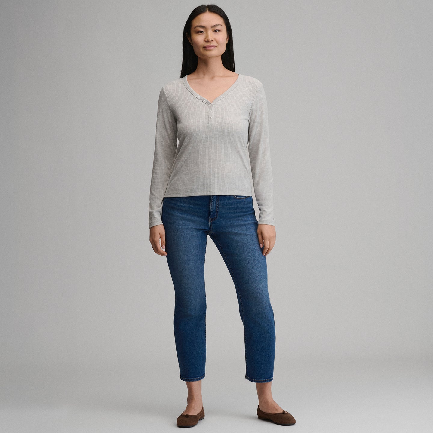 Multi Button LS Henley-Light Hthr Gray-12
