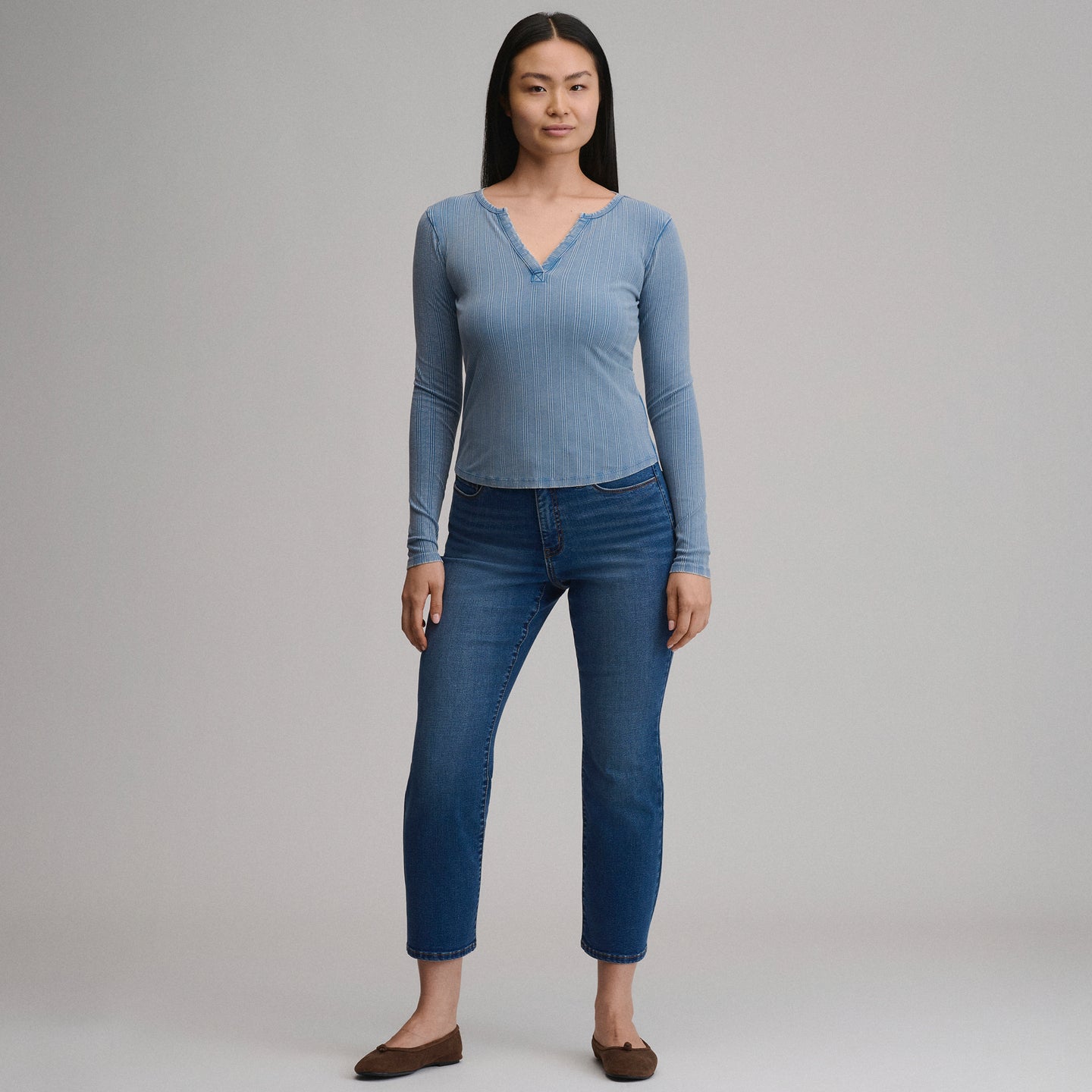 Rib Y Nk Henley-Dk Chambray-8