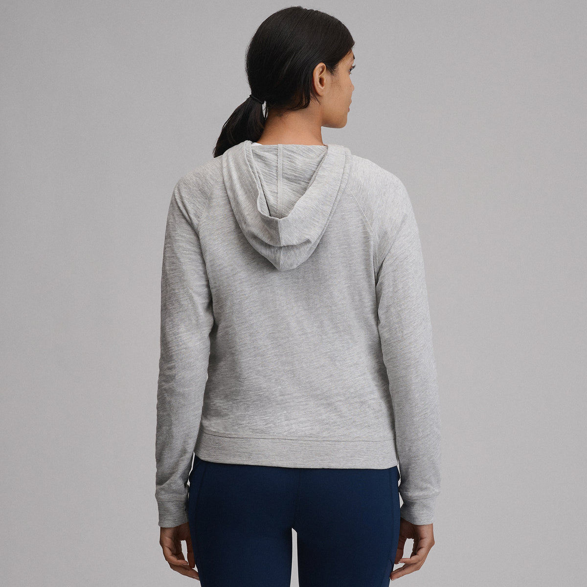Women's Waverly Cotton Slub Hoodie-Light Hthr Gray-35