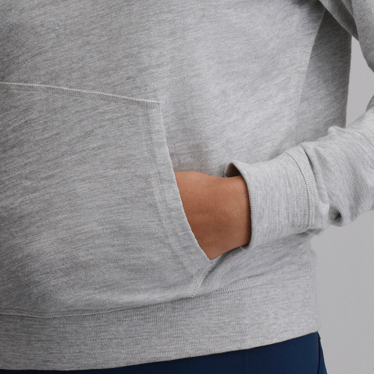 Women's Waverly Cotton Slub Hoodie-Light Hthr Gray-36