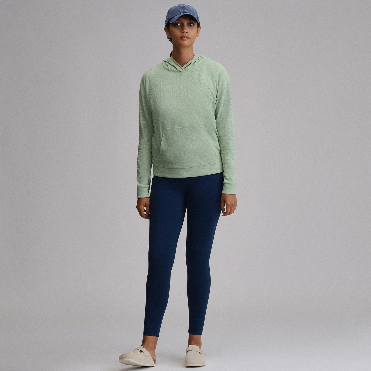 Women's Waverly Cotton Slub Hoodie-Limestone-43