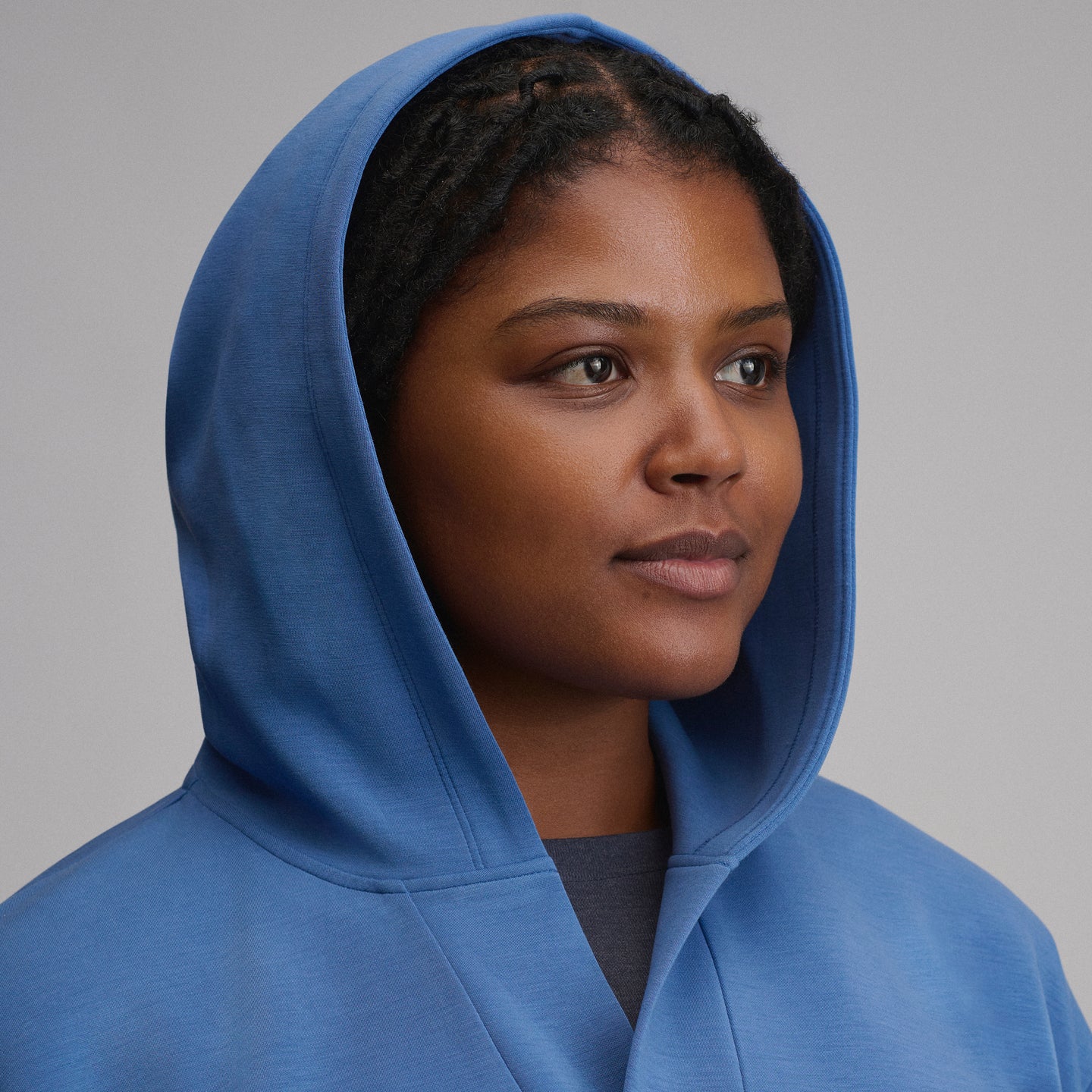 Women's Luxe Soft Hoodie-Dk Chambray-3