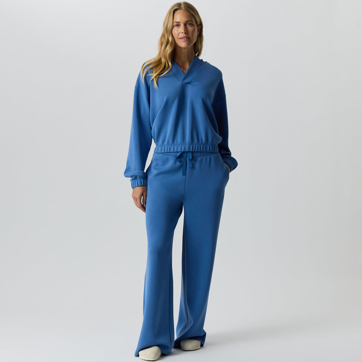Women's Luxe Soft Hoodie-Dk Chambray-T1