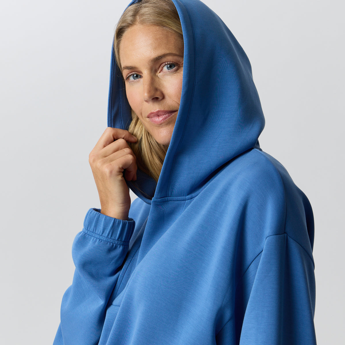 Women's Luxe Soft Hoodie-Dk Chambray-4