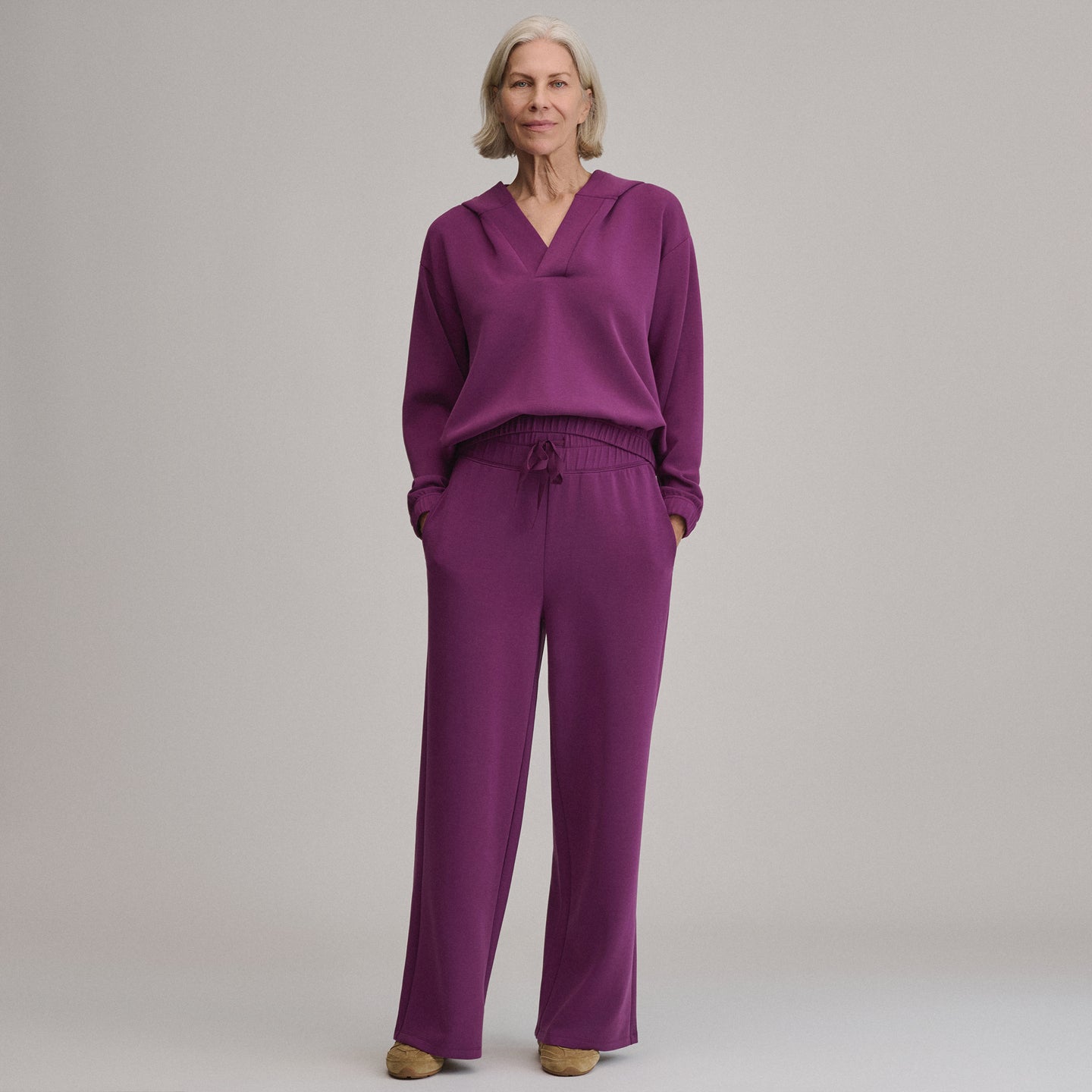 Women's Luxe Soft Hoodie-Wine Berry-11
