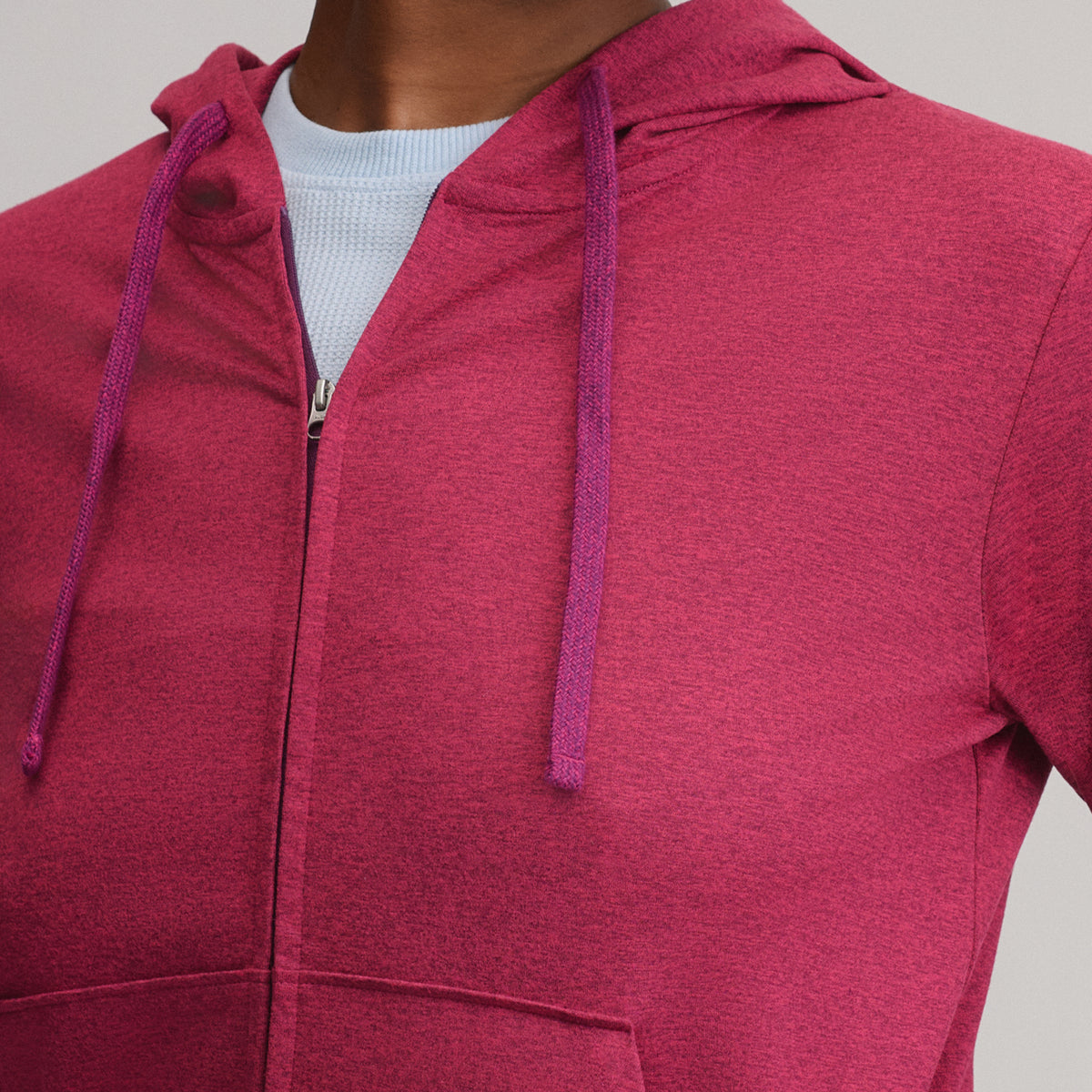 Women's Long-Sleeve Train Ascent Full-Zip Hood Pullover-Hibiscus-3
