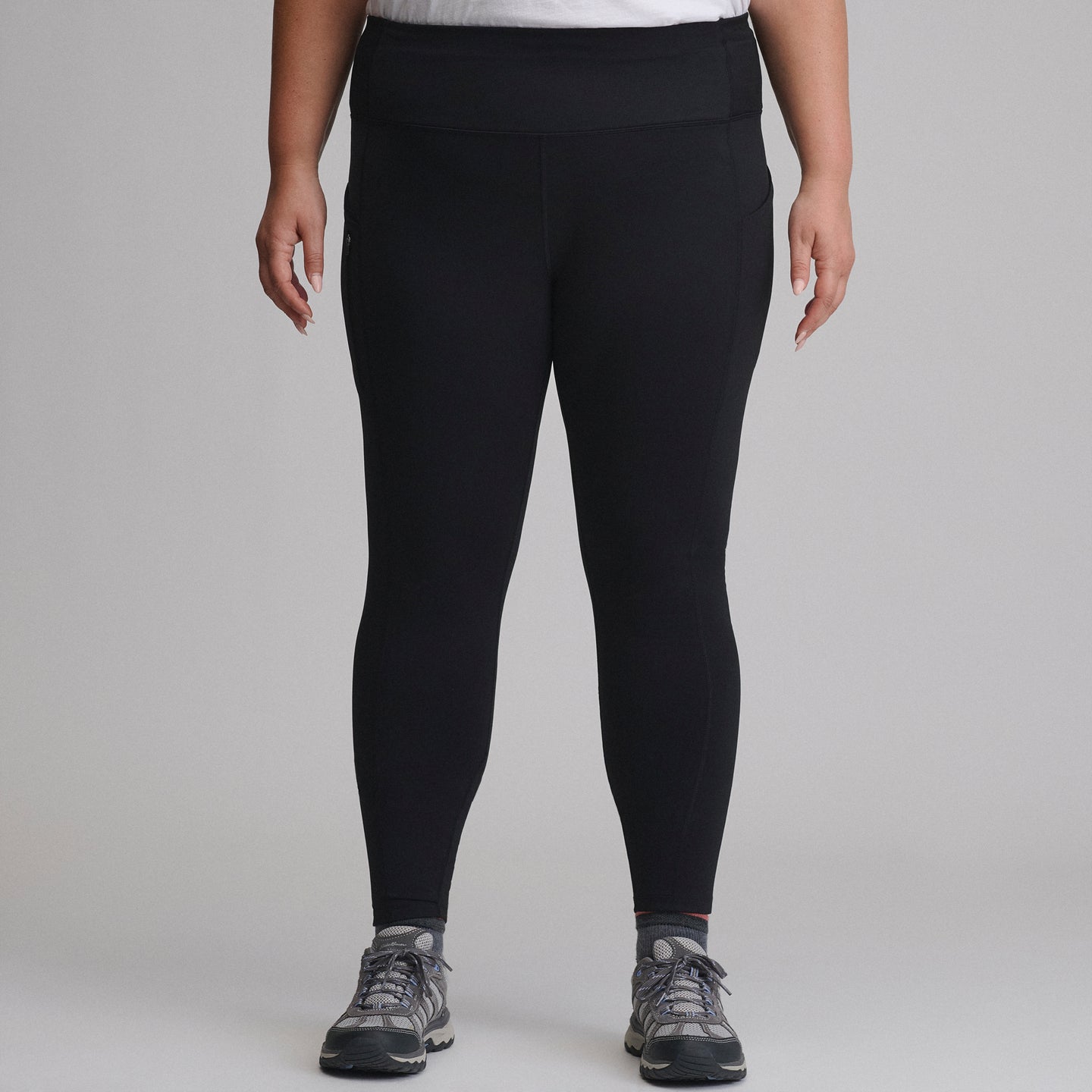 Women's Crossover Winter Trail Adventure High-Rise Leggings-Black-1