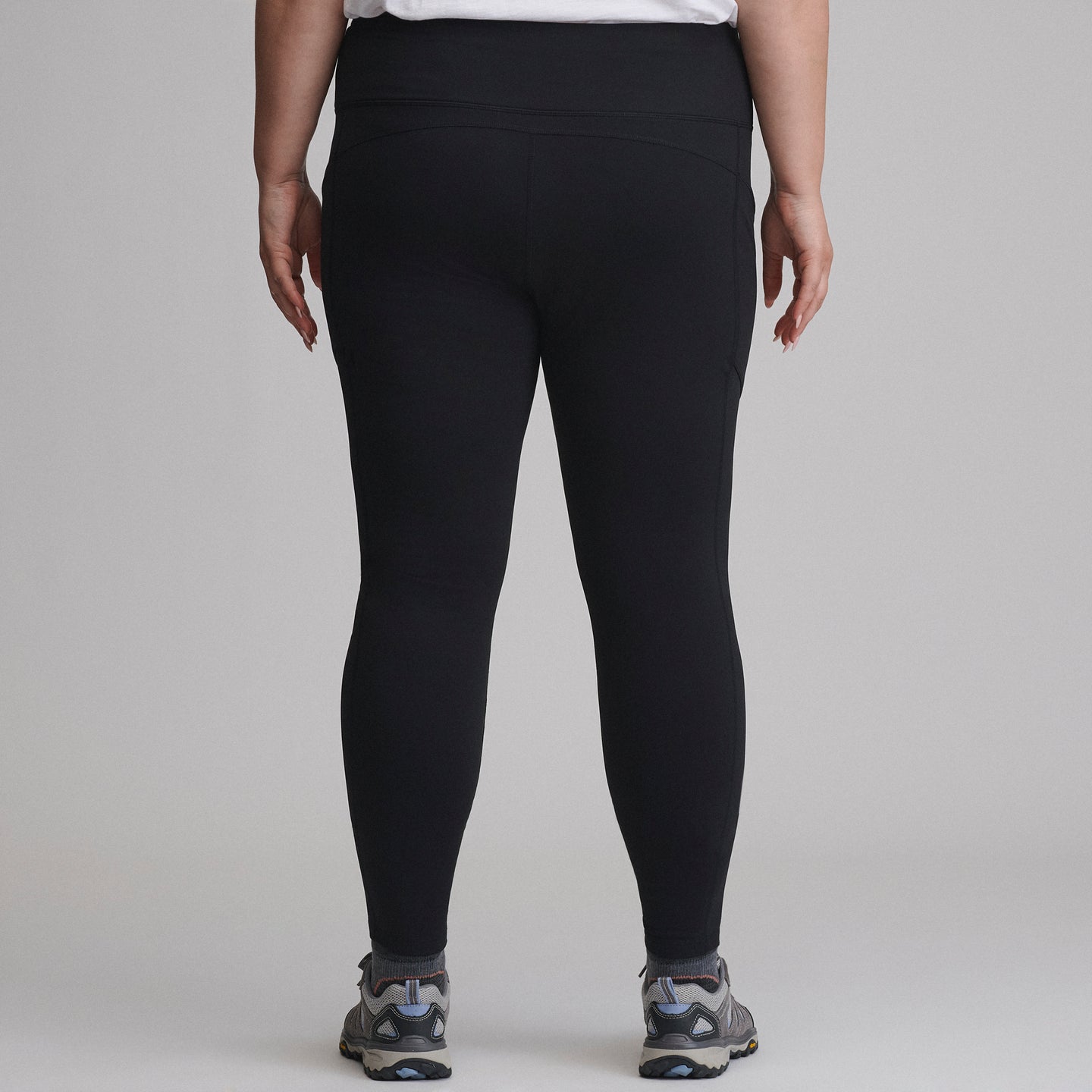 Women's Crossover Winter Trail Adventure High-Rise Leggings-Black-2