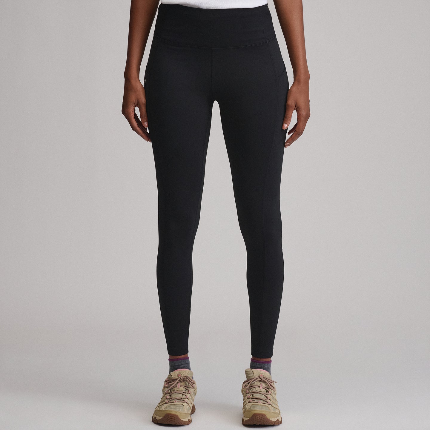 Women's Crossover Winter Trail Adventure High-Rise Leggings-Black-1