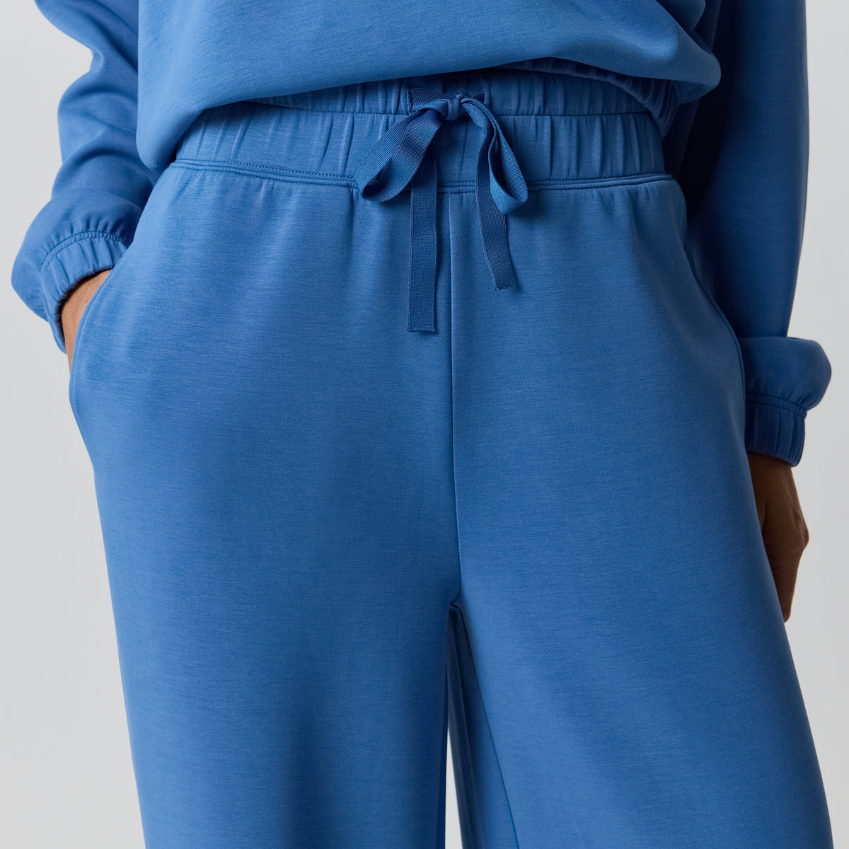 Women's Luxe Soft Wide-Leg Pants-Dk Chambray-3