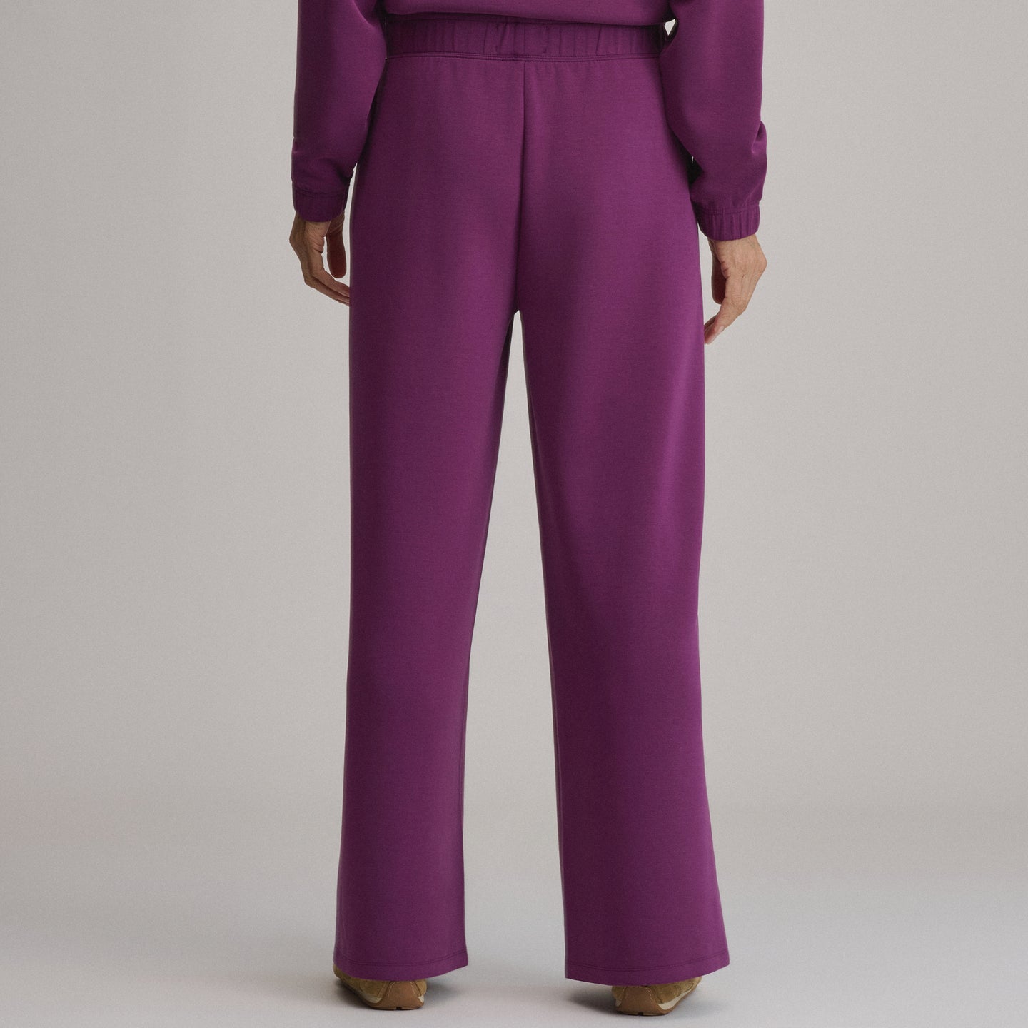 Women's Luxe Soft Wide-Leg Pants-Wine Berry-14