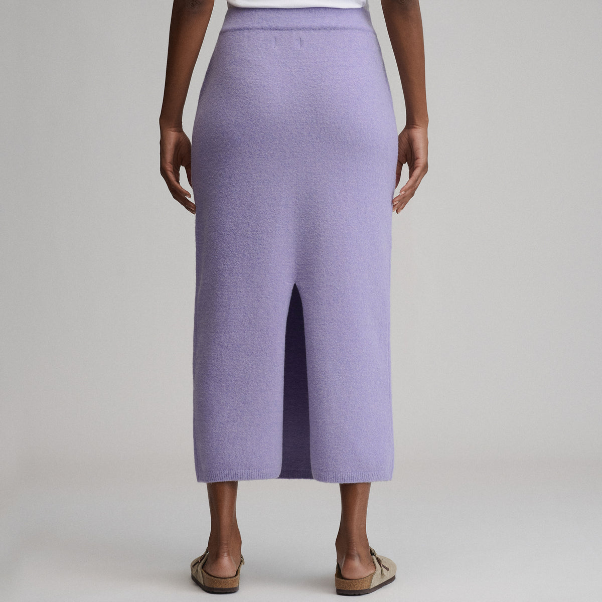 Women's Sweater Midi Skirt-Lavender Mist-5