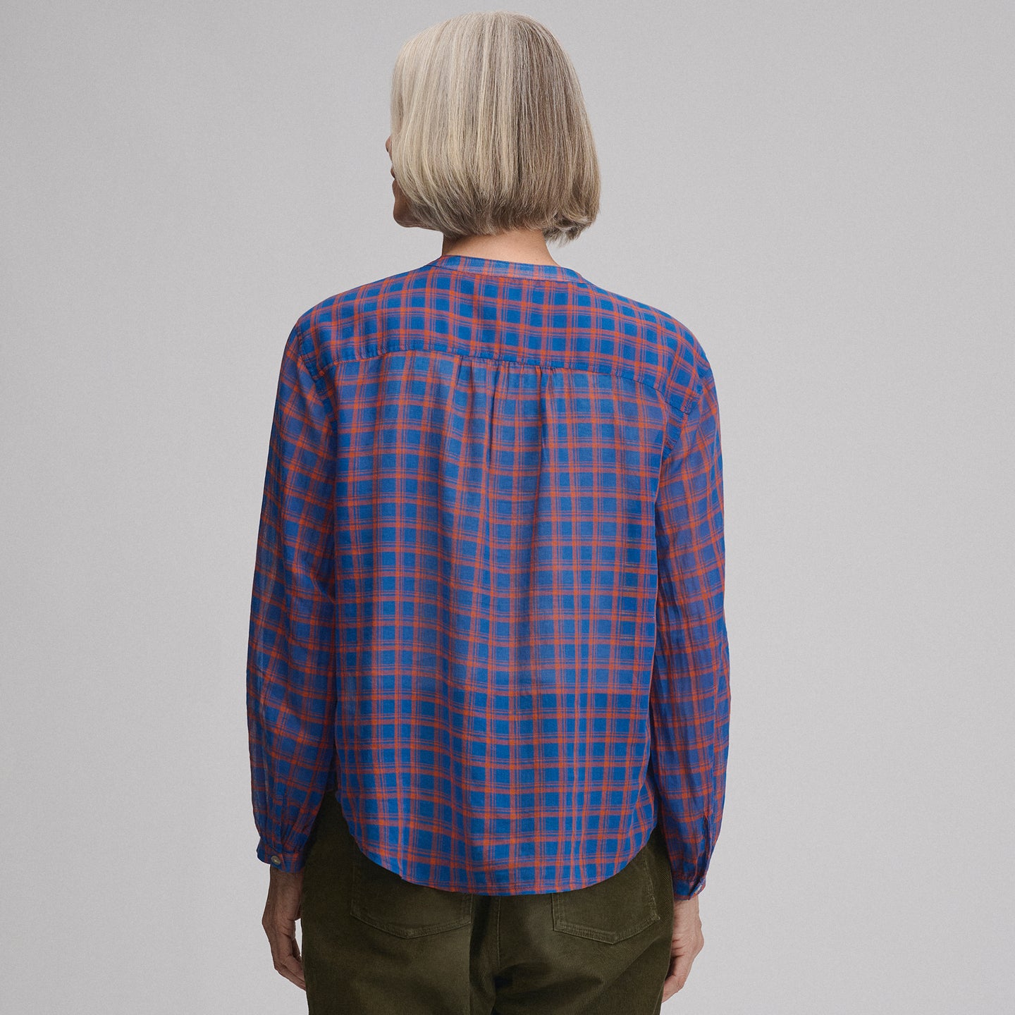 Printed Woven Blouse-Royal-2