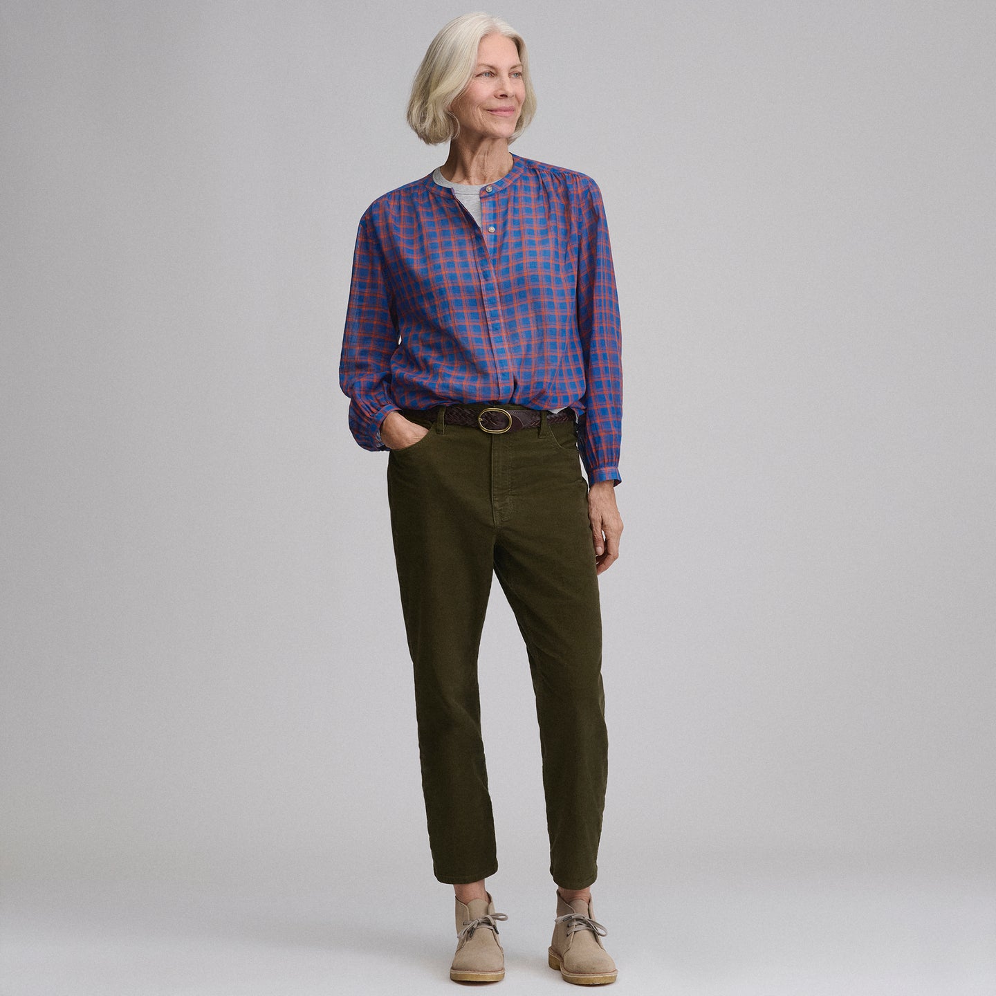 Printed Woven Blouse-Royal-4