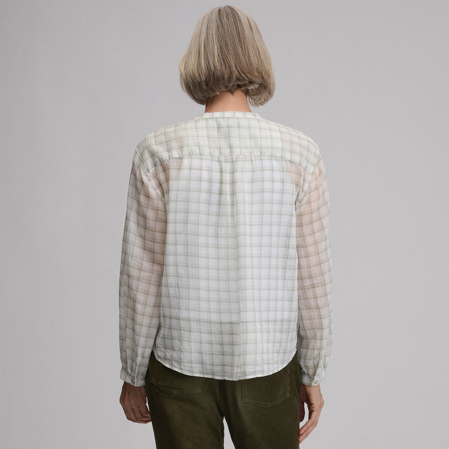 Printed Woven Blouse-Sage-6
