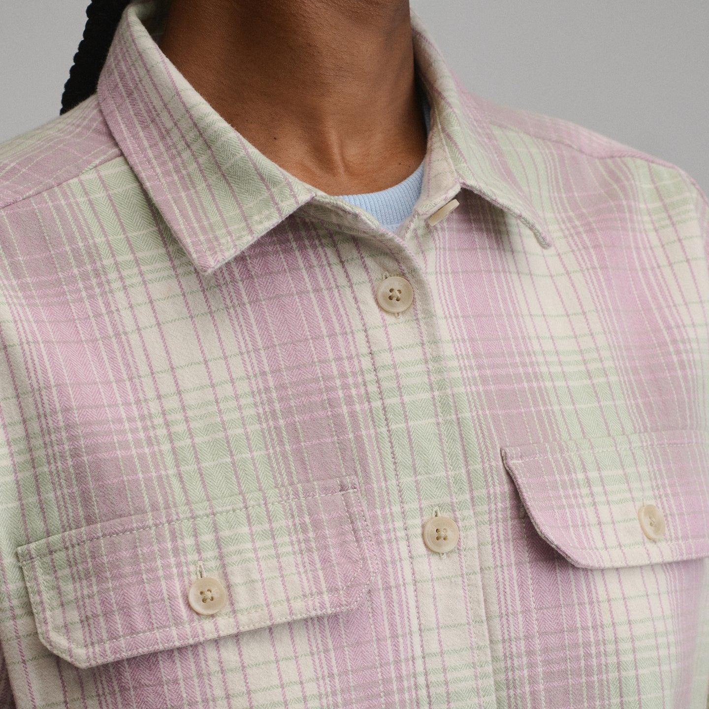 Women's Lowlands Boyfriend Overshirt-Light Pink-3