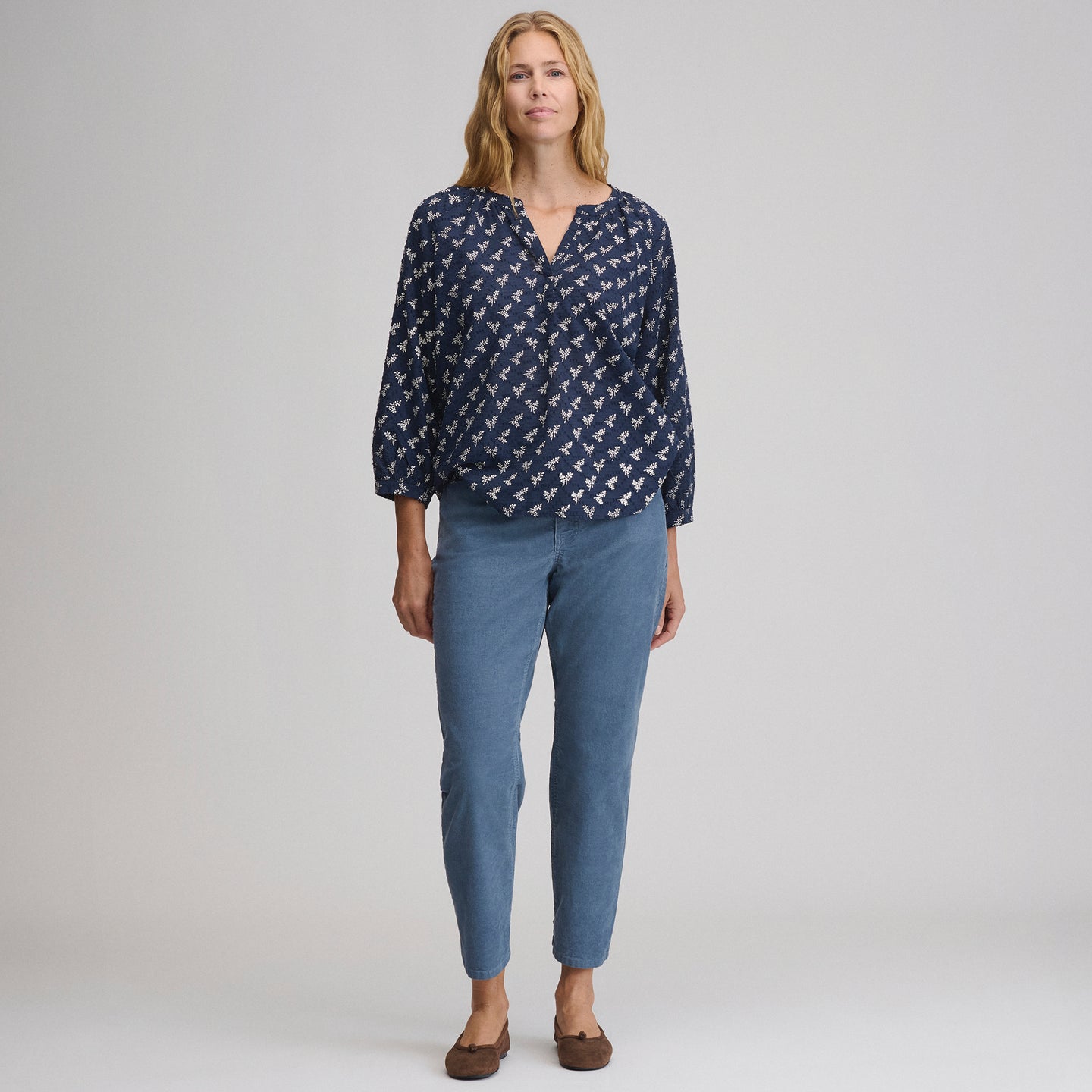 Splitneck Popover Blouse-Brook-4