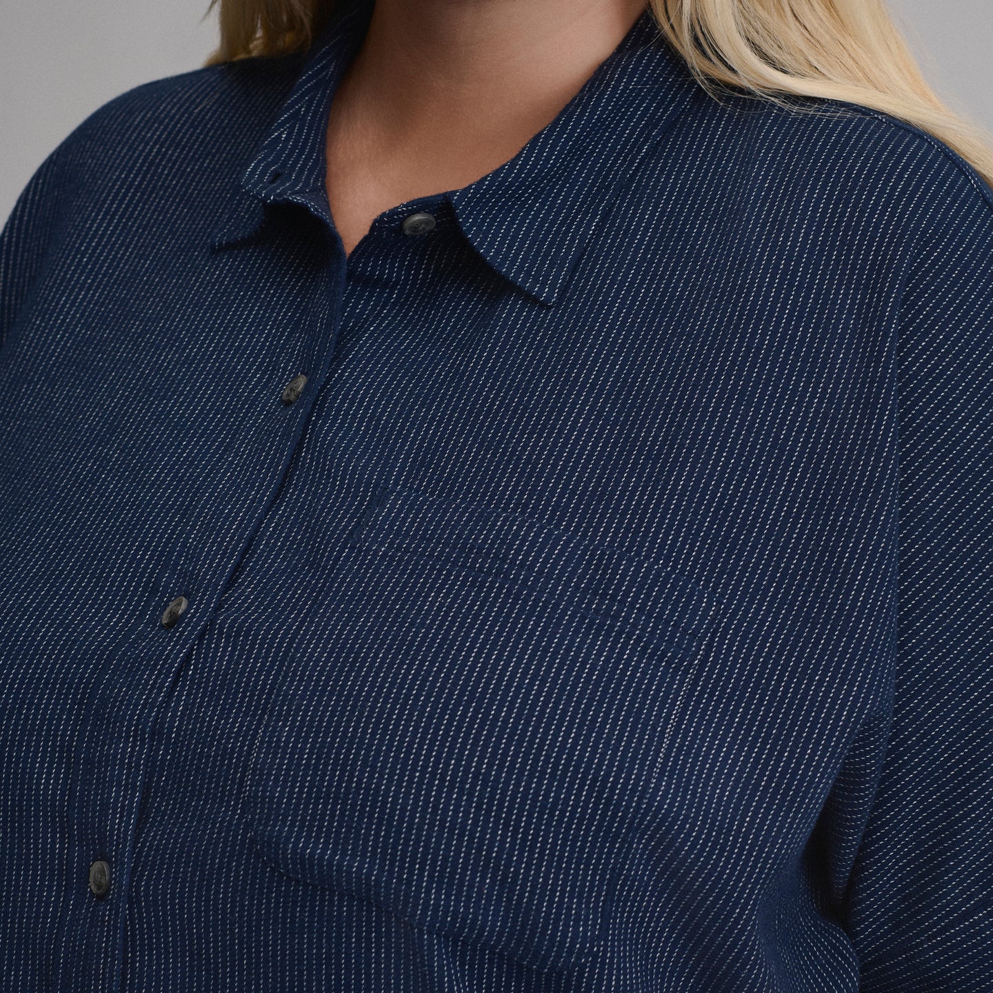 Women's Field Flex Flannel Short-Sleeve Shirt-Navy-7
