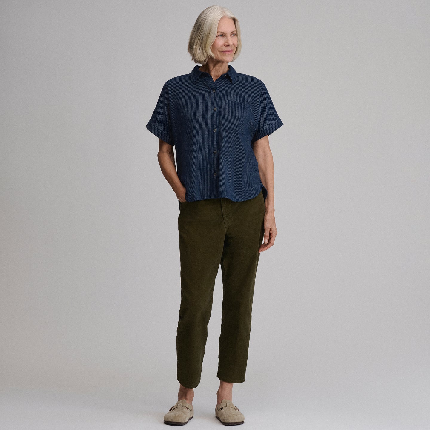 Field Flex Flannel SS-Navy-8