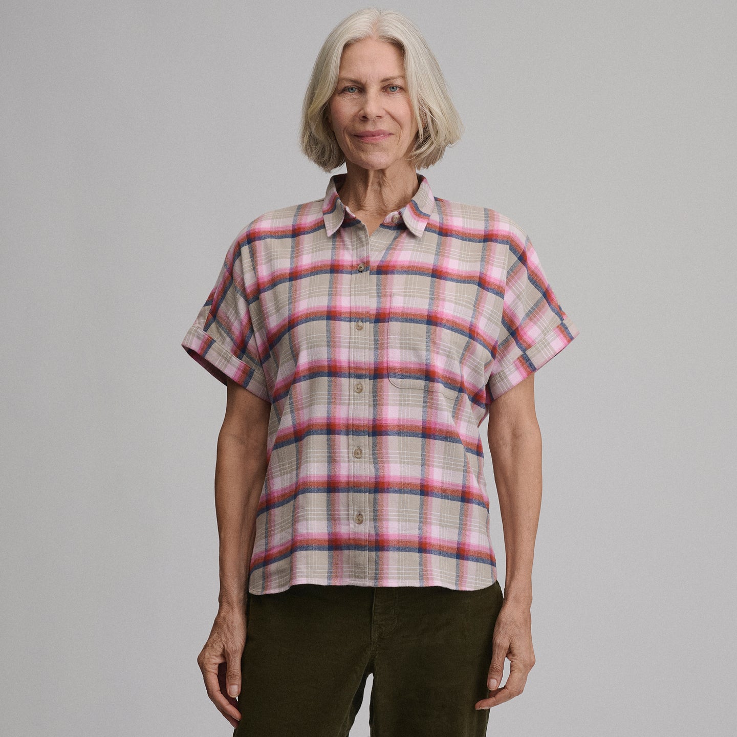Field Flex Flannel SS-Light Pink-9