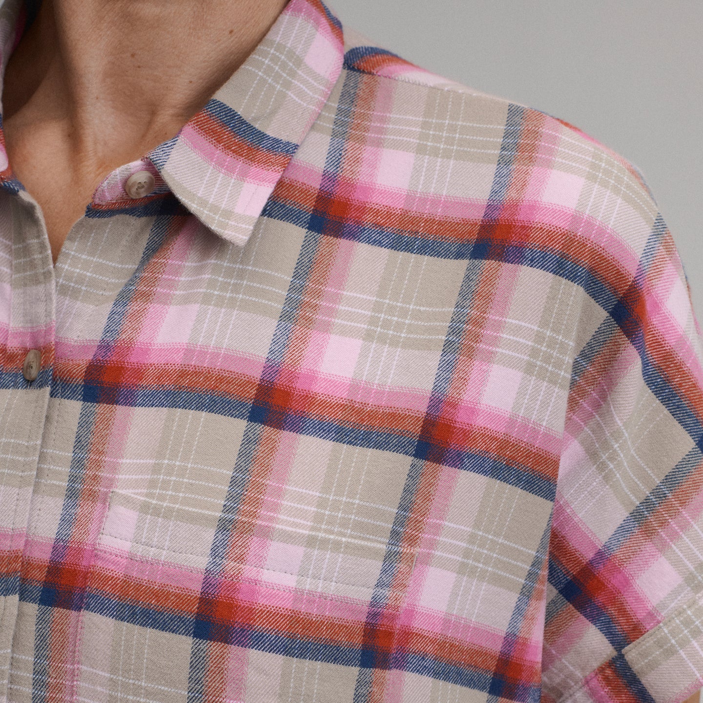 Field Flex Flannel SS-Light Pink-11