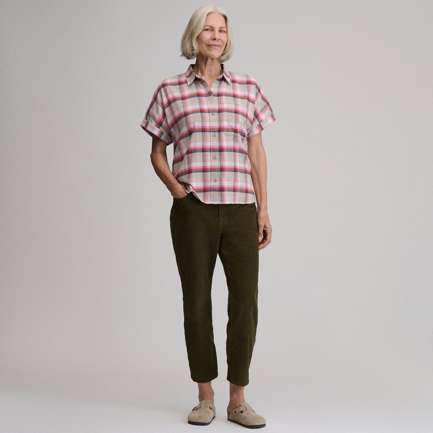 Field Flex Flannel SS-Light Pink-12