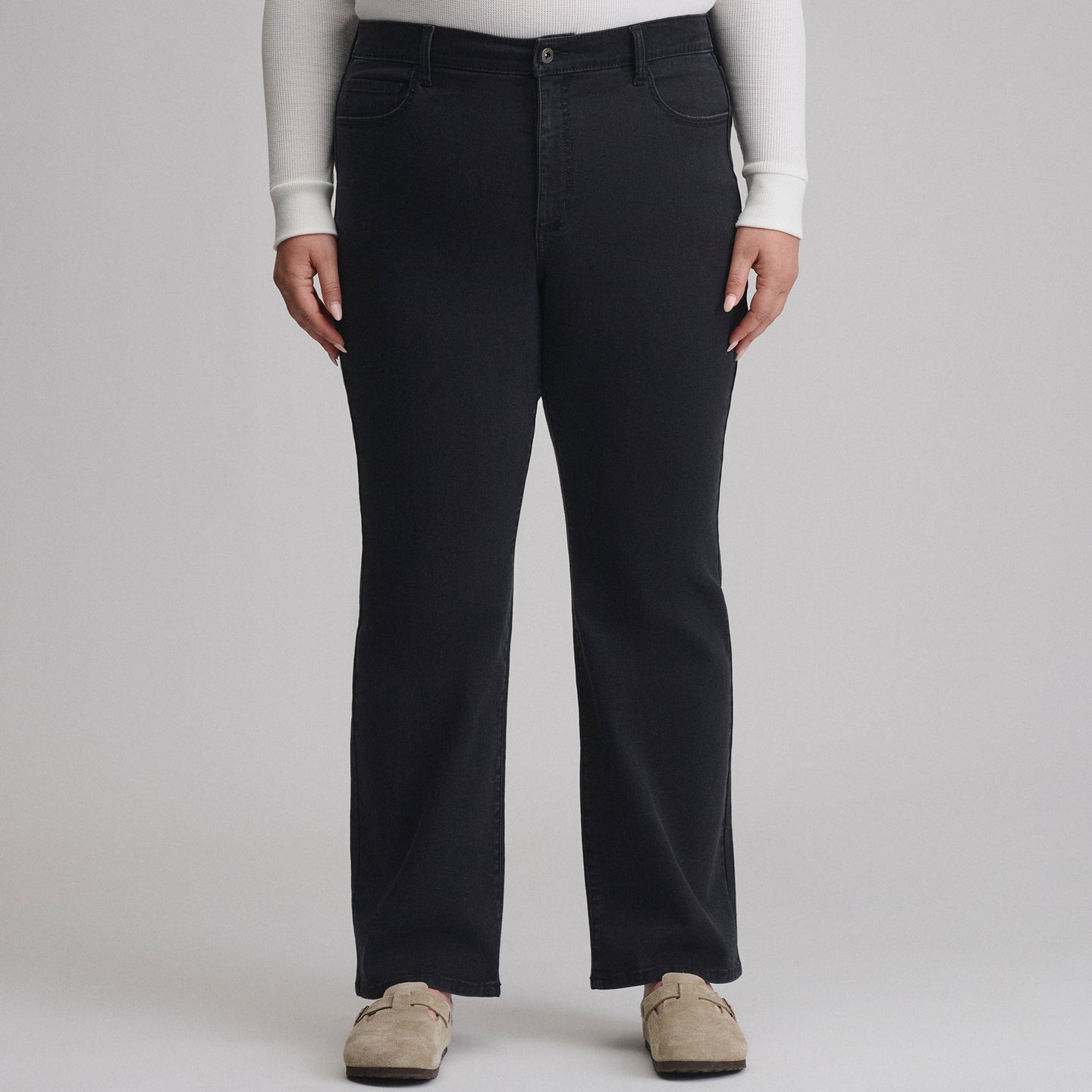 Women's Venture Stretch High-Rise Bootcut Jeans-Black-1